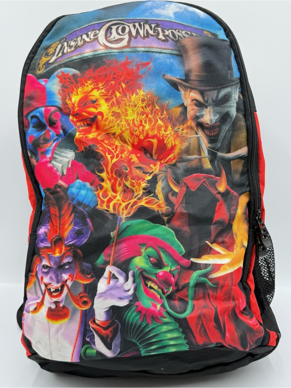 E1 VTG Y2K BIOWORLD VTG RARE INSANE CLOWN POSSE ICP RED BACKPACK (Damage)